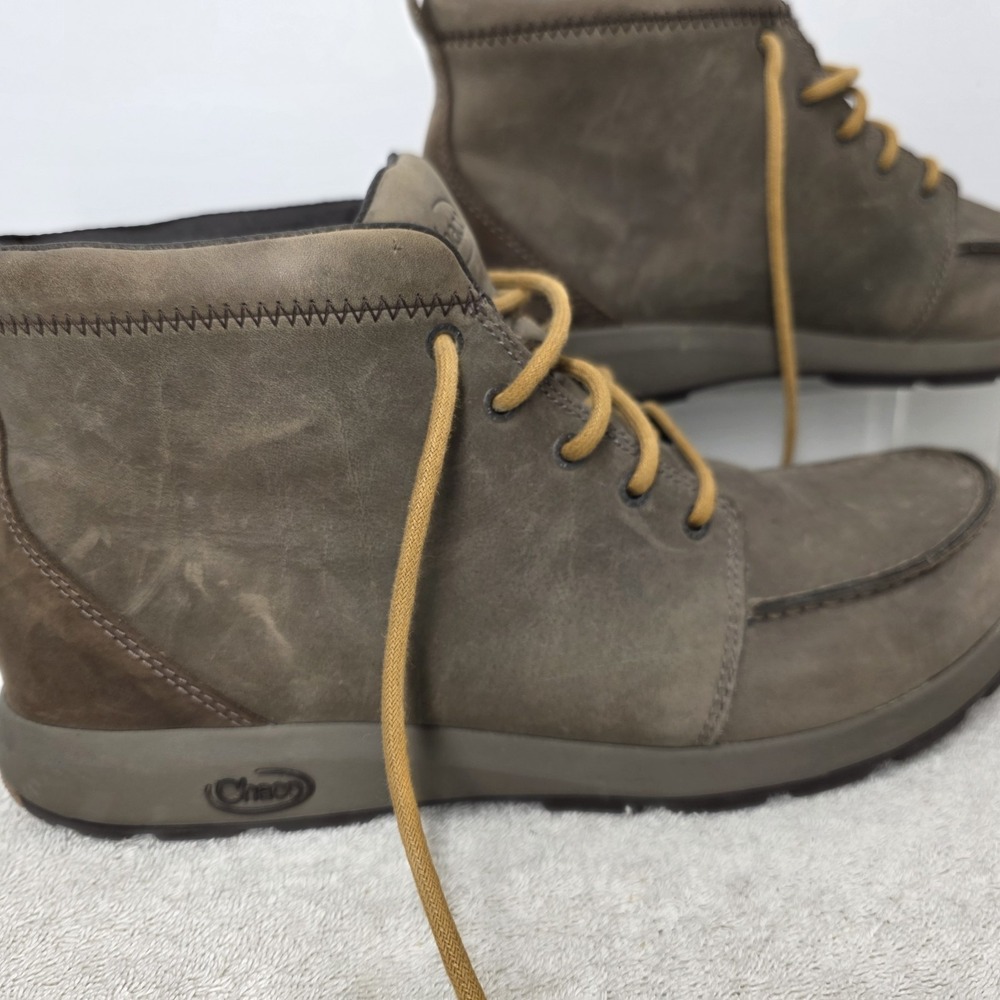 Chaco Brio Moc Toe Men's Size 11.5 Casual Lace-Up Leather Boots Brown J150179 - Picture 6 of 16